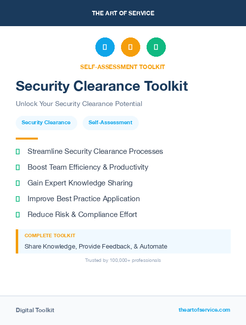 Security Clearance Toolkit