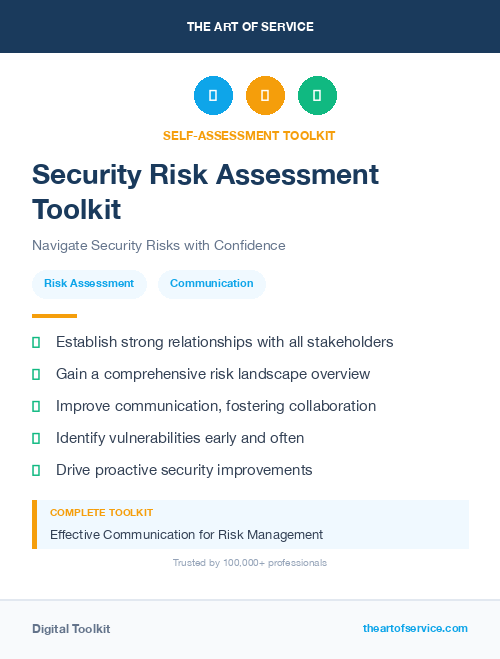 Security Risk Assessment Toolkit