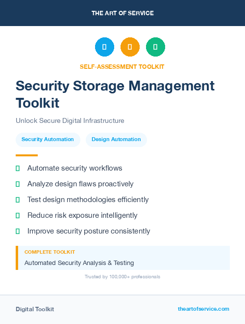 Security Storage Management Toolkit