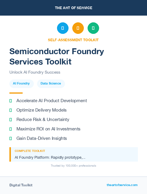 Semiconductor Foundry Services Toolkit