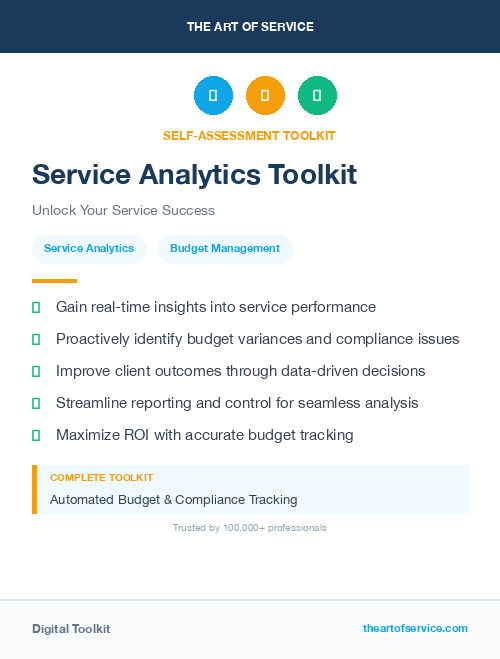 Service Analytics Toolkit