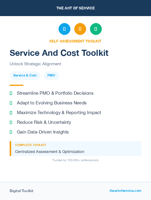 Service And Cost Toolkit