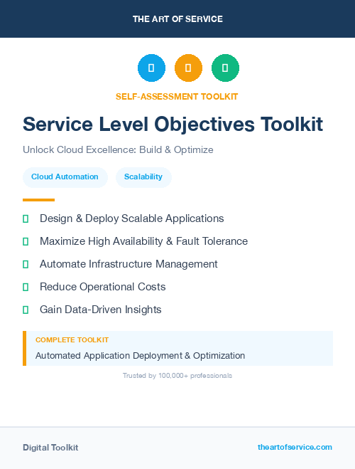 Service Level Objectives Toolkit