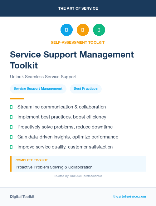 Service Support Management Toolkit