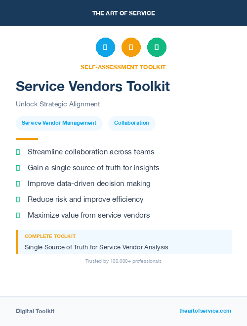 Service Vendors Toolkit