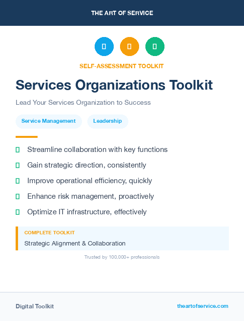 Services Organizations Toolkit
