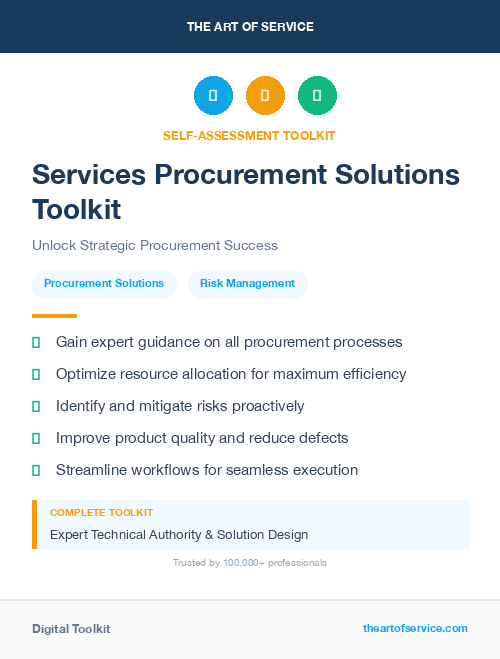 Services Procurement Solutions Toolkit