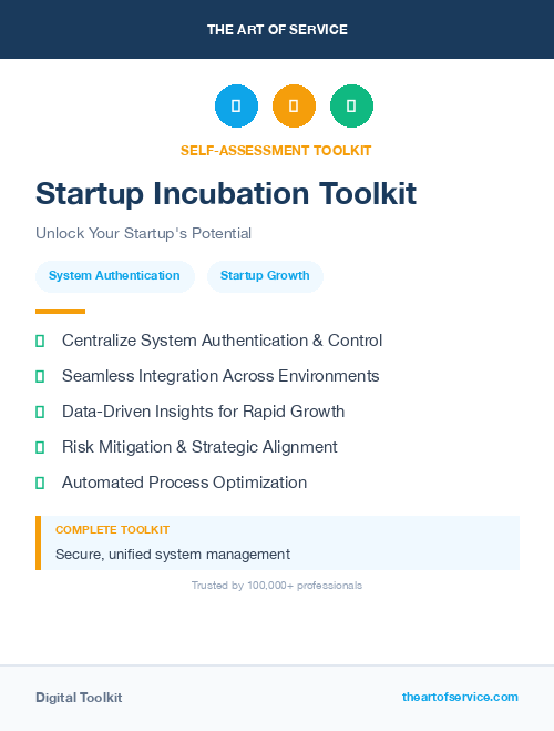 Startup Incubation Toolkit