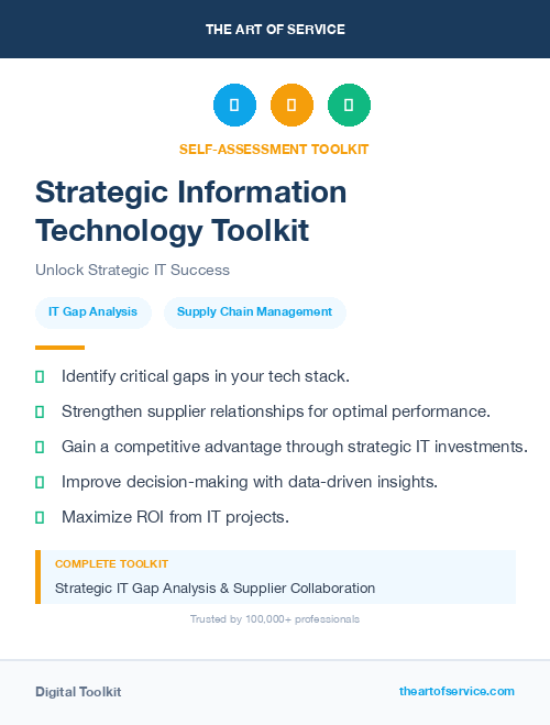 Strategic Information Technology Toolkit