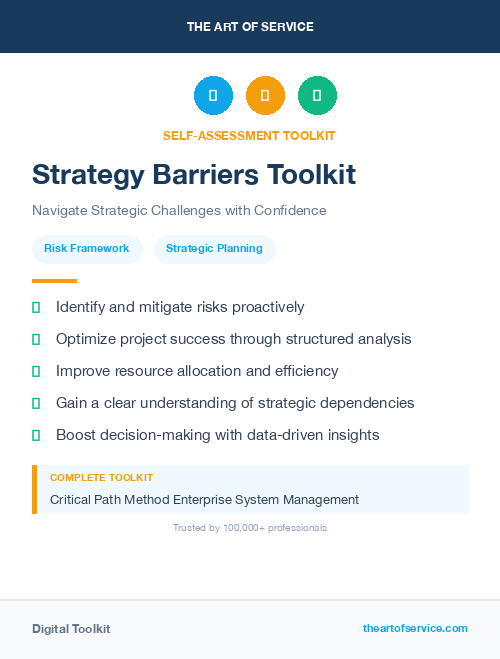 Strategy Barriers Toolkit