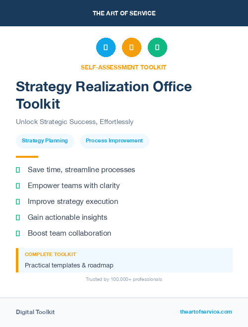 Strategy Realization Office Toolkit