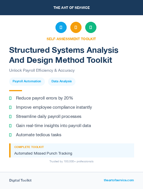 Structured Systems Analysis And Design Method Toolkit