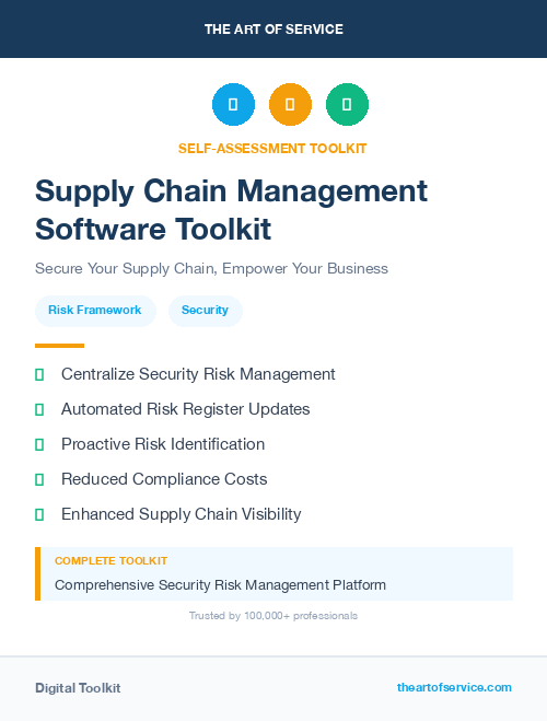 Supply Chain Management Software Toolkit