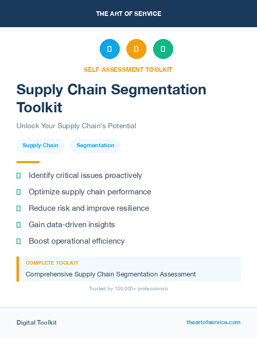 Supply Chain Segmentation Toolkit