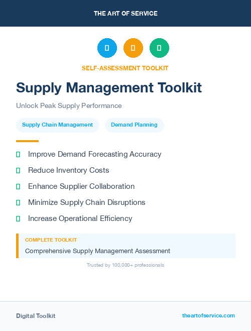 Supply Management Toolkit