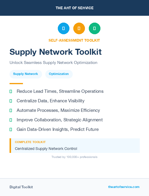 Supply Network Toolkit