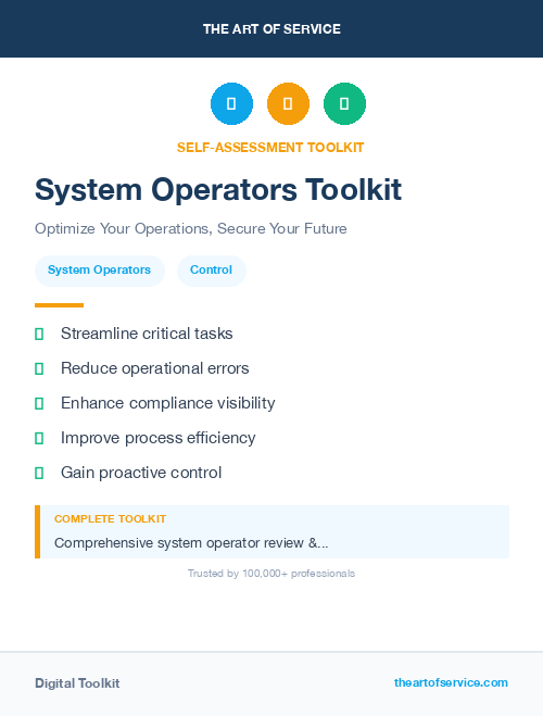 System Operators Toolkit