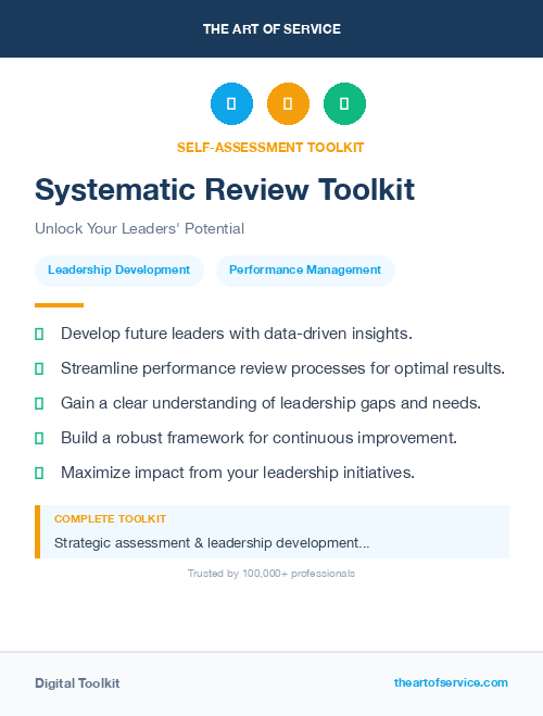 Systematic Review Toolkit