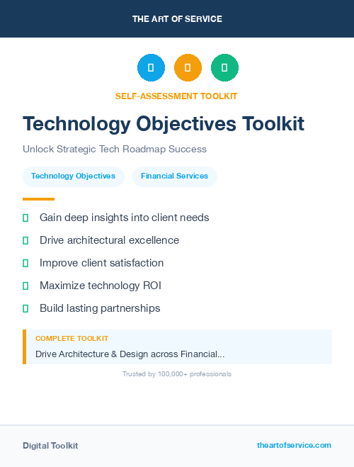 Technology Objectives Toolkit
