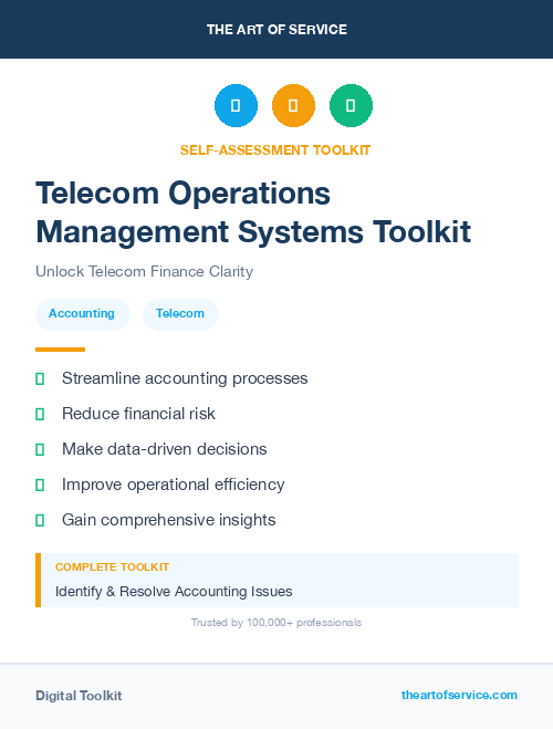 Telecom Operations Management Systems Toolkit