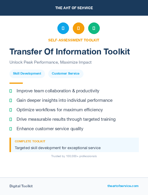 Transfer Of Information Toolkit