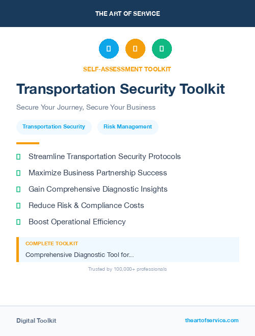 Transportation Security Toolkit