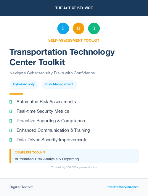 Transportation Technology Center Toolkit