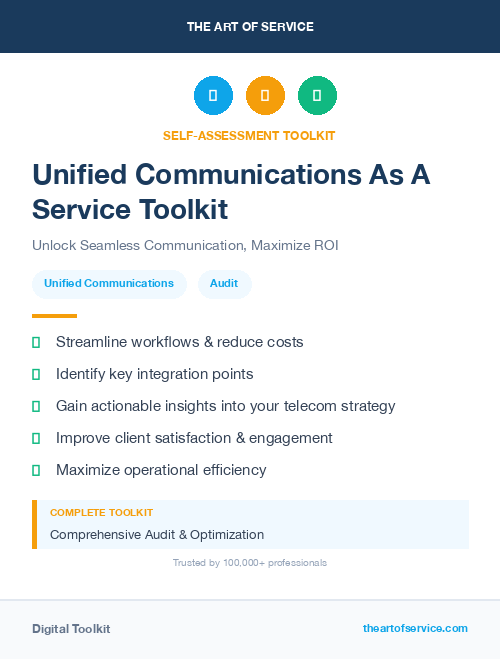 Unified Communications As A Service Toolkit