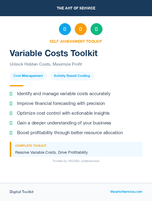 Variable Costs Toolkit