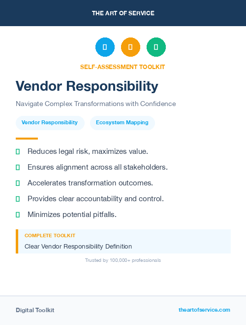 Vendor Responsibility