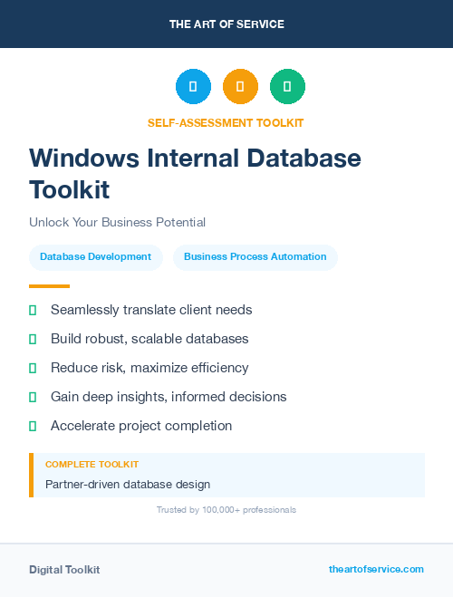 Windows Internal Database Toolkit
