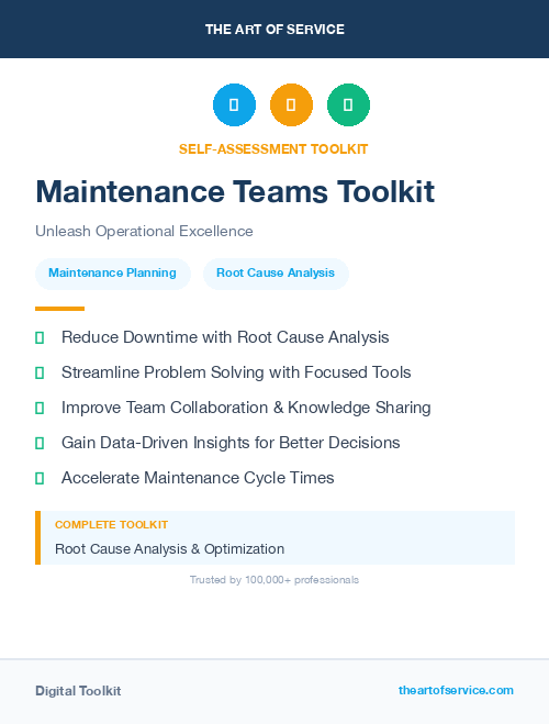 Maintenance Teams Toolkit