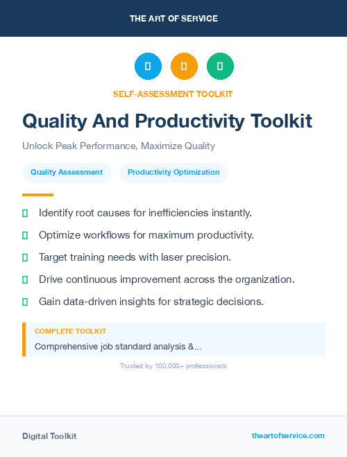 Quality And Productivity Toolkit
