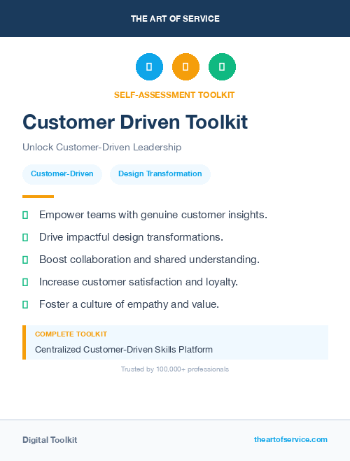 Customer Driven Toolkit