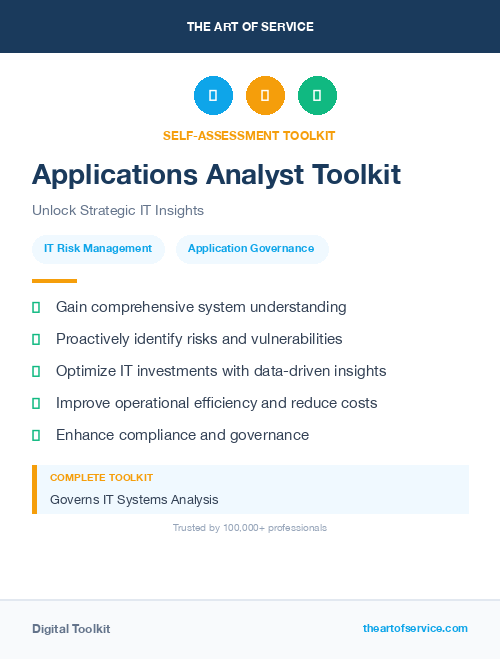 Applications Analyst Toolkit