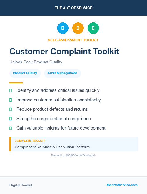 Customer Complaint Toolkit