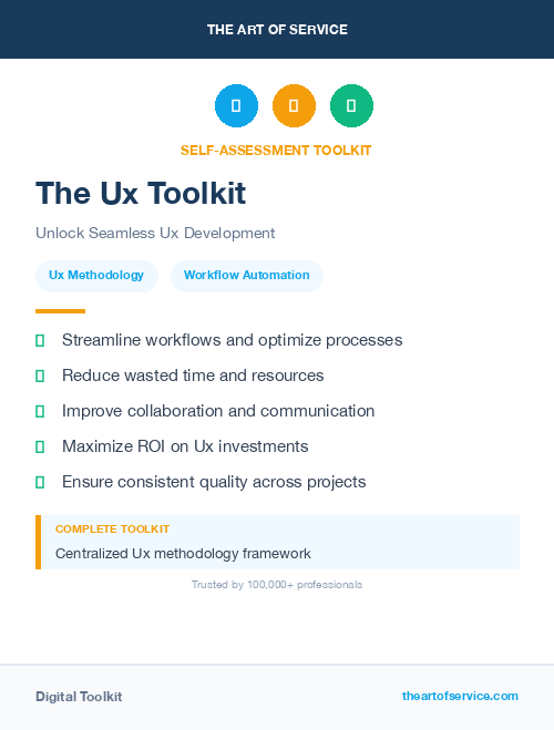 The Ux Toolkit
