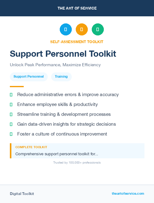 Support Personnel Toolkit