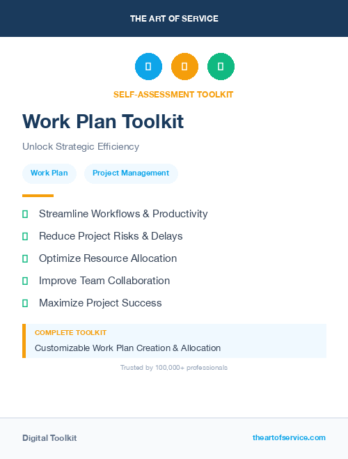 Work Plan Toolkit