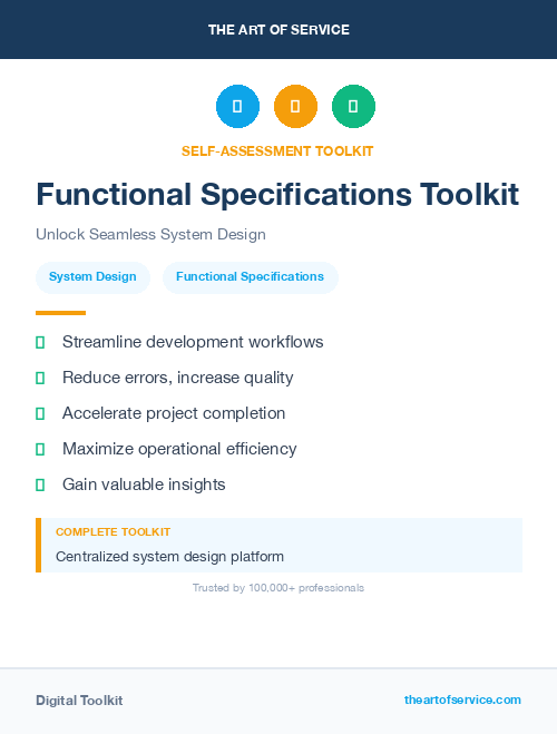 Functional Specifications Toolkit