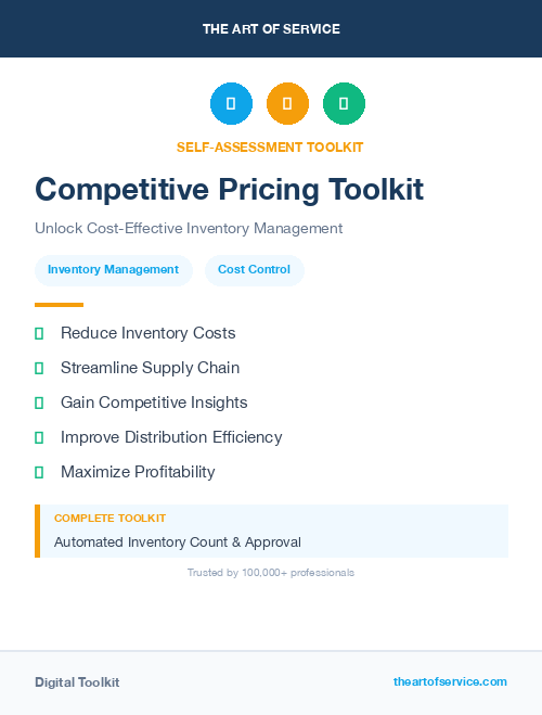 Competitive Pricing Toolkit