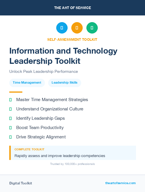 Information and Technology Leadership Toolkit