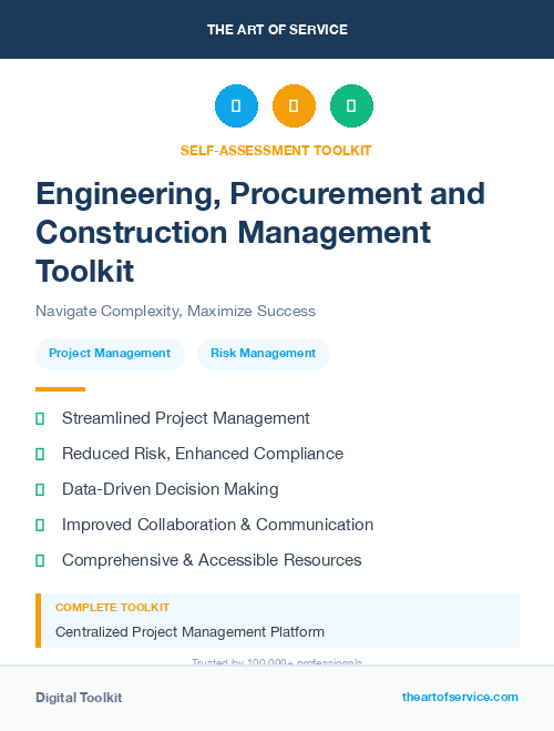 Engineering, Procurement and Construction Management Toolkit
