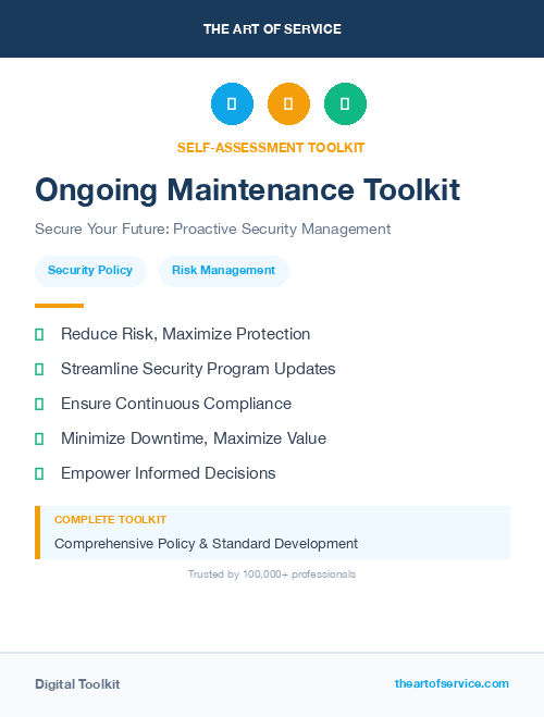 Ongoing Maintenance Toolkit