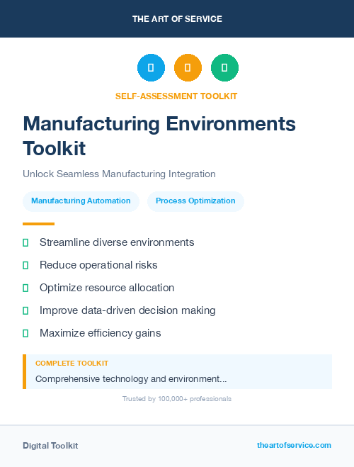 Manufacturing Environments Toolkit