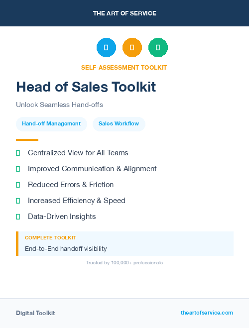Head of Sales Toolkit