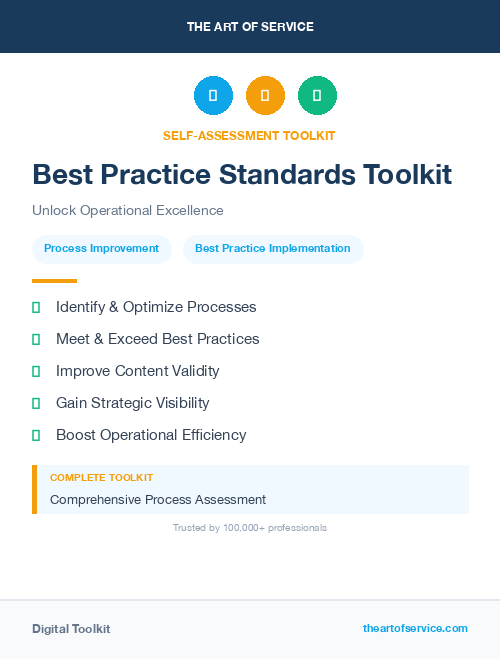 Best Practice Standards Toolkit
