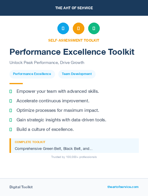 Performance Excellence Toolkit
