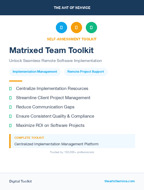 Matrixed Team Toolkit