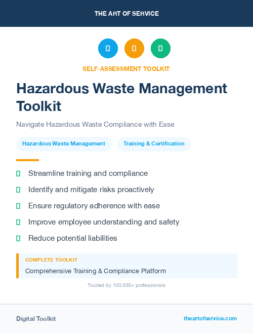 Hazardous Waste Management Toolkit